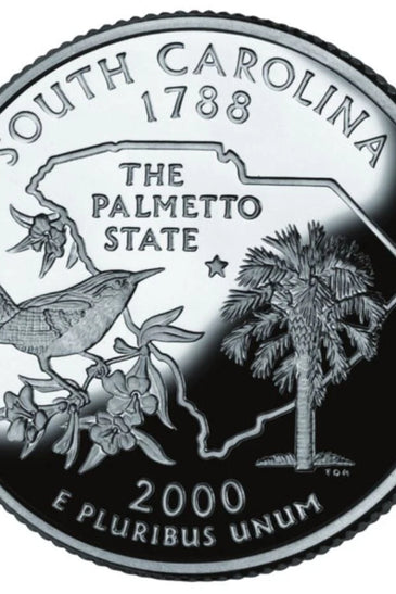 2000-S CLAD PROOF SOUTH CAROLINA STATE QUARTER