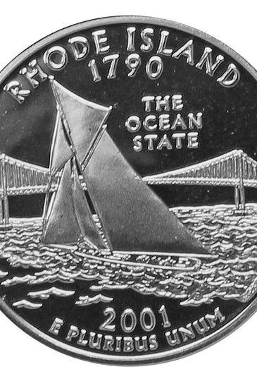 2001-S CLAD PROOF RHODE ISLAND STATE QUARTER