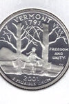 2001-S CLAD PROOF VERMONT STATE QUARTER