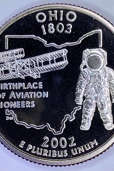 2002-S CLAD PROOF OHIO STATE QUARTER