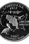 2002-S CLAD PROOF LOUISIANA STATE QUARTER