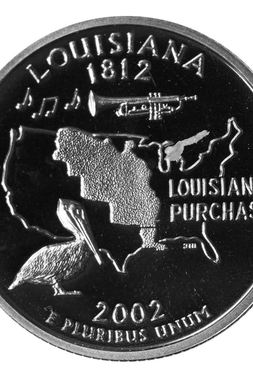 2002-S CLAD PROOF LOUISIANA STATE QUARTER