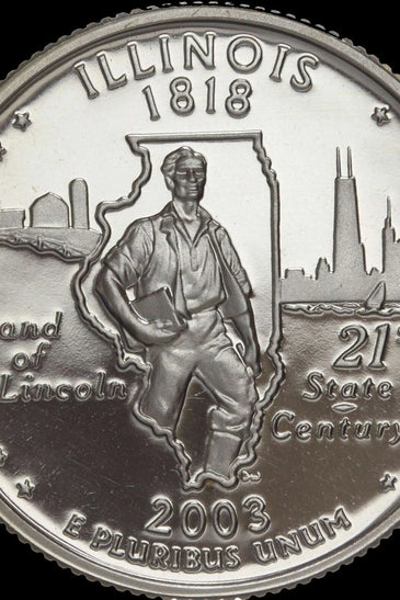 2003-S CLAD PROOF ILLINOIS STATE QUARTER