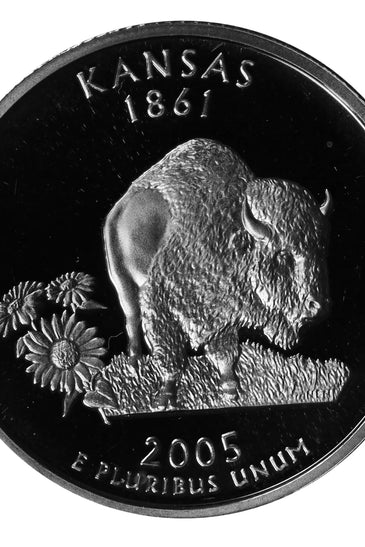 2005-S CLAD PROOF KANSAS STATE QUARTER