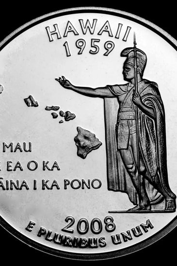 2008-S CLAD PROOF HAWAII STATE QUARTER
