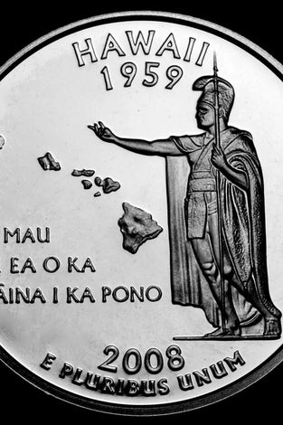 2008-S CLAD PROOF HAWAII STATE QUARTER
