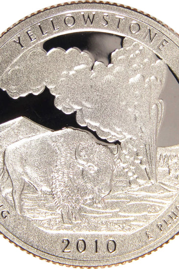 2009-S CLAD PROOF  YELLOWSTONE STATE PARK QUARTER