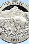 2011-S CLAD PROOF GLACIER MONTANA STATE PARK QUARTER