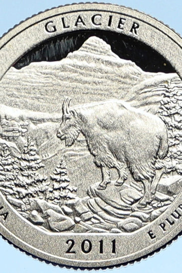 2011-S CLAD PROOF GLACIER MONTANA STATE PARK QUARTER