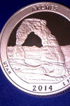 2014-S CLAD PROOF ARCHES UTAH STATE PARK QUARTER