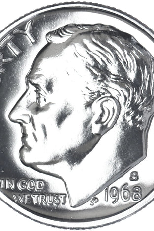 1968-S CLAD PROOF ROOSEVELT DIME