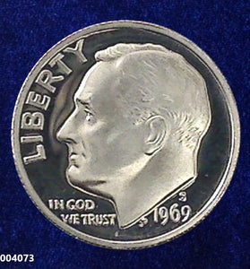 1969-S CLAD PROOF ROOSEVELT DIME