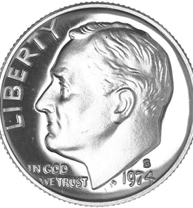 1974-S CLAD PROOF ROOSEVELT DIME