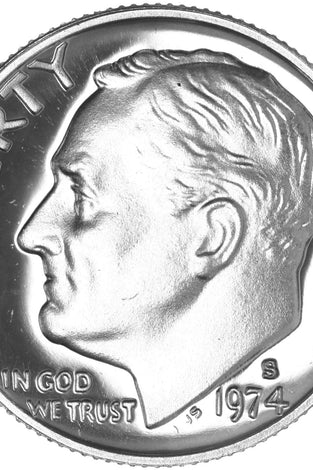 1974-S CLAD PROOF ROOSEVELT DIME