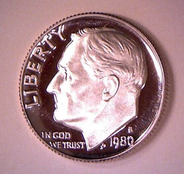 1980-S CLAD PROOF ROOSEVELT DIME