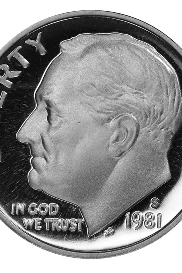 1981-S CLAD PROOF ROOSEVELT DIME