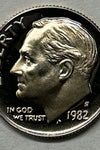 1982-S CLAD PROOF ROOSEVELT DIME