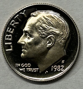 1982-S CLAD PROOF ROOSEVELT DIME