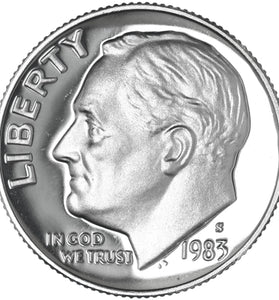 1983-S CLAD PROOF ROOSEVELT DIME