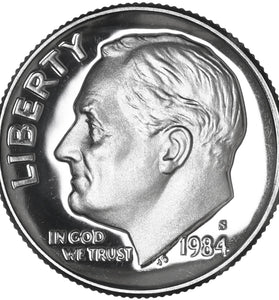 1984-S CLAD PROOF ROOSEVELT DIME