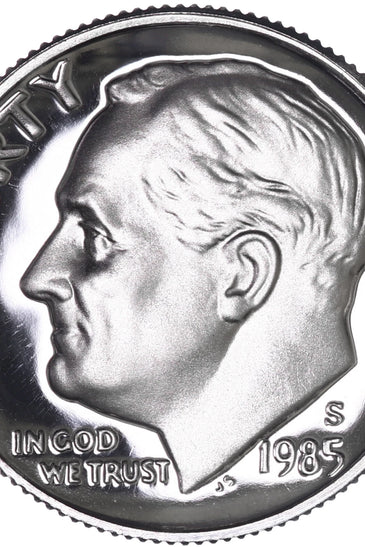 1985-S CLAD PROOF ROOSEVELT DIME