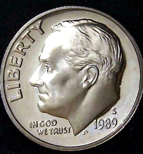 1989-S CLAD PROOF ROOSEVELT DIME
