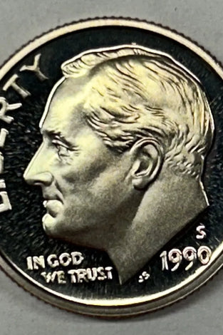1990-S CLAD PROOF ROOSEVELT DIME