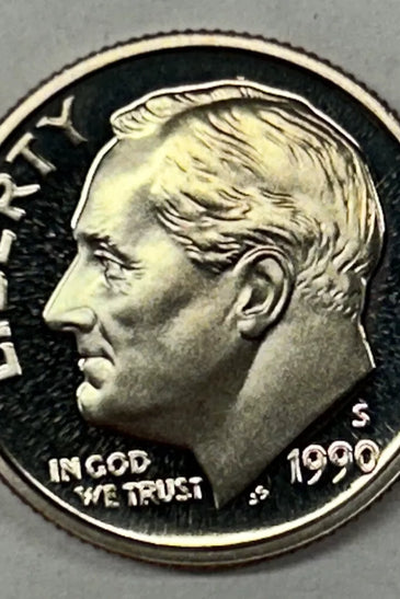 1990-S CLAD PROOF ROOSEVELT DIME