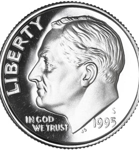 1995-S CLAD PROOF ROOSEVELT DIME
