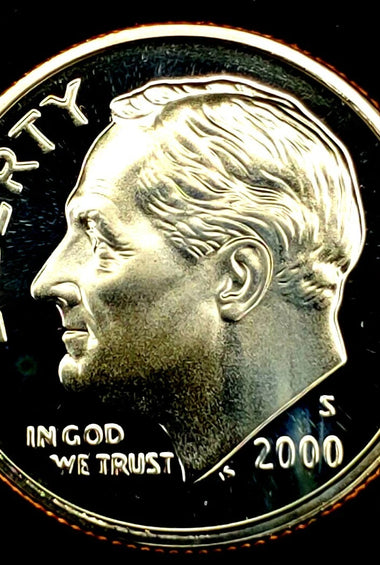 2000-S CLAD PROOF ROOSEVELT DIME