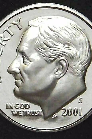 2001-S CLAD PROOF ROOSEVELT DIME