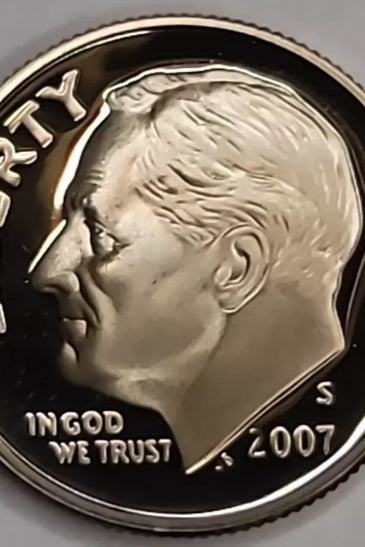 2007-S CLAD PROOF ROOSEVELT DIME