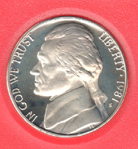 1981-S PROOF JEFFERSON NICKEL