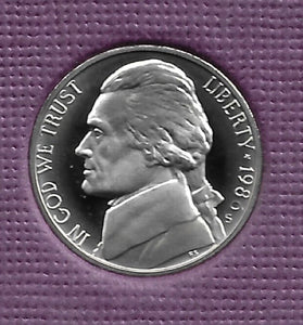 1986-S PROOF JEFFERSON NICKEL