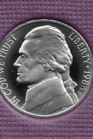 1986-S PROOF JEFFERSON NICKEL
