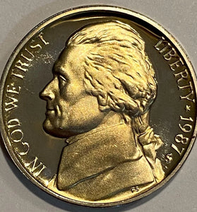 1987-S PROOF JEFFERSON NICKEL