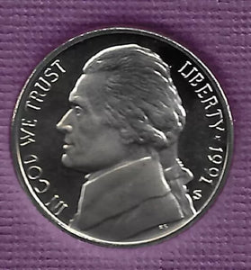 1991-S PROOF JEFFERSON NICKEL