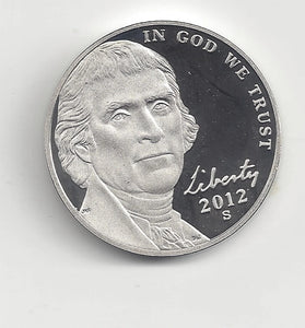 2012-S PROOF JEFFERSON NICKEL
