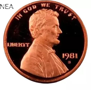 1981-S PROOF LINCOLN CENT TYPE 2 CLEAR S