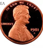 1981-S PROOF LINCOLN CENT TYPE 2 CLEAR S