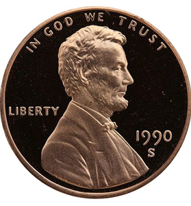 1990-S PROOF LINCOLN CENT