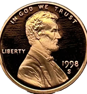 1998-S PROOF LINCOLN CENT