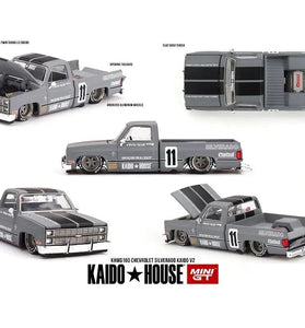 Kaido House x Mini GT 1:64 Chevrolet Silverado Kaido V2 Gray KHMG160