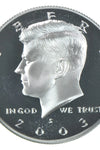 2003-S 90% SILVER PROOF KENNEDY HALF DOLLAR