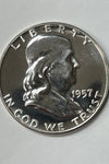 1957 90% SILVER PROOF FRANKLIN HALF DOLLAR