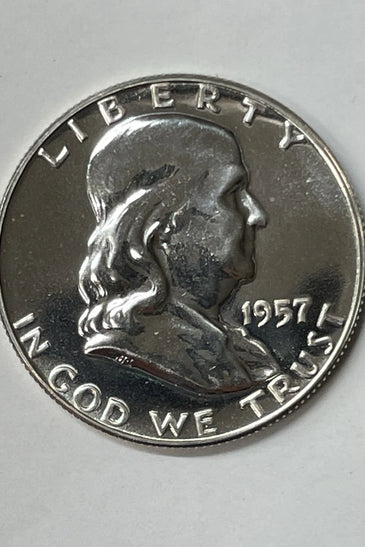 1957 90% SILVER PROOF FRANKLIN HALF DOLLAR