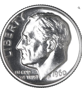 1960 90% SILVER PROOF ROOSEVELT DIME