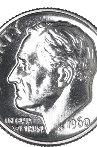 1960 90% SILVER PROOF ROOSEVELT DIME