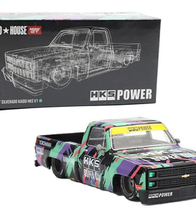 Kaido House x Mini GT 1:64 Chevrolet Silverado Kaido HKS V1 Diecast Car KHMG174