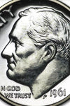 1961 90% SILVER PROOF ROOSEVELT DIME